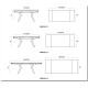 Mesa comedor Extensible con Tapa cristal y patas de madera Ref Q17000