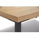 Mesa de Comedor extensible con acabado lacado o en chapa natural y patas metálicas Ref L173000