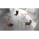 Mesa comedor Extensible con Tapa Cristal y patas de madera Ref Q22000
