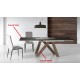 Mesa comedor Extensible con Tapa cerámica o cristal y patas de madera Ref Q129000