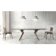 Mesa comedor Extensible con Tapa cerámica y patas de madera Ref Q17000