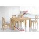 Mesa de Comedor fija fabricada en madera de Pino Ref JI10011