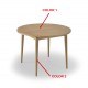 Mesa de Comedor redonda Extensible fabricada en madera de Pino Ref JI10014