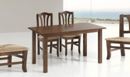 Mesa de Comedor fija fabricada en madera de Pino Ref JI10016