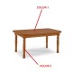 Mesa de Comedor Extensible fabricada en madera de Pino con patas torneadas Ref JI10021