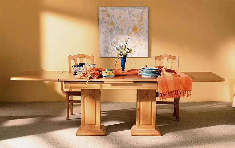 Mesa de comedor extensible madera pino