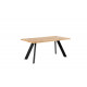 Mesa comedor de estilo industrial con tapa en madera de Roble Ref IX23000