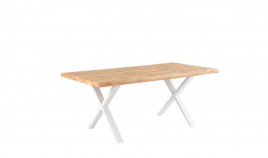 Mesa comedor con tapa en madera maciza de Roble Ref IX25000