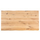 Mesa comedor con tapa en madera maciza de Roble y patas metálicas Ref IX26000