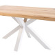 Mesa comedor con tapa en madera maciza de Roble y patas metálicas Ref IX28000
