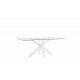 Mesa comedor con tapa de cristal y patas metálicas Ref IX39000