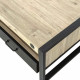Mesa de centro de estilo industrial fabricada en madera de Acacia y metal Ref IX47000