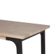 Mesa de centro con tapa en madera maciza de Acacia y patas metálicas Ref IX48000