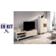 Salón moderno con mueble televisión y aparador alto Ref YK45
