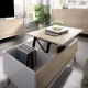 Salón moderno con mueble televisión, aparador y mesa de centro elevable Ref YK46