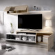 Salón moderno con módulo televisión, módulo golgante y estante Ref YK64