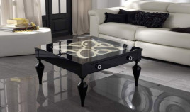 Mesa de Centro clásica con opción de tapa madera o cristal  Ref R10000