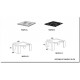 Mesa de Comedor extensible clásica con tapa de cristal con opción tapa serigrafiada Ref R52000