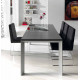Mesa de Comedor extensible con patas de madera y tapa de cristal Ref R53000
