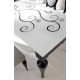 Mesa de Comedor extensible clásica con patas torneadas y tapa de cristal Ref R54000