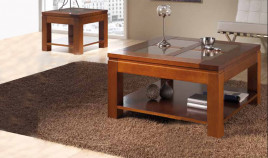 Mesa de Centro cuadrada con tapa en madera o cristal Ref R37000