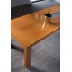 Mesa de Comedor extensible con tapa de madera y detalle cristal Ref R62000