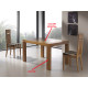 Mesa de Comedor extensible con tapa de madera y detalle cristal Ref R62000