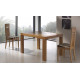 Mesa de Comedor extensible con tapa de madera y detalle cristal Ref R62000