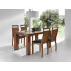 Mesa de Comedor extensible tapa madera con detalle cristal Ref R65000