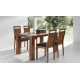 Mesa de Comedor extensible tapa madera con detalle cristal Ref R65000