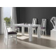 Mesa de Comedor extensible tapa madera con detalle cristal Ref R66000