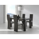 Mesa de Comedor extensible tapa madera con detalle cristal Ref R67000