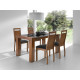 Mesa de Comedor extensible con tapa cristal Ref R70000