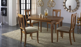 Mesa de Comedor clásica en madera de haya extensible Ref R76000