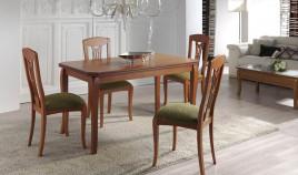 Mesa de Comedor clásica en madera de haya extensible Ref R77000