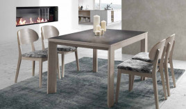 Mesa de Comedor extensible con tapa porcelánica Ref R83000