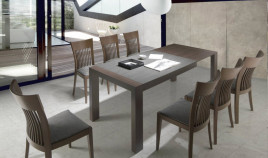 Mesa de Comedor extensible con tapa porcelánica Ref R93000