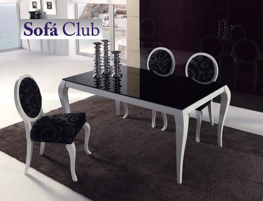 Mesa de Comedor de Diseño Extensible con Cristal Mesa de Comedor de Diseño Extensible con Cristal