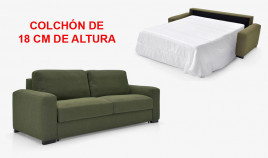 LC37100 Sofá cama con colchón de 18 cm de altura y con opción de chaiselongue