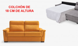 LC58100 Sofá cama con colchón de 18 cm de altura y con opción de chaiselongue