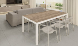 Mesa comedor con Tapa porcelánica disponible en diferentes medidas Ref M106