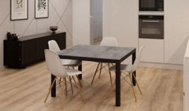 Mesa comedor con Tapa porcelánica disponible en diferentes medidas Ref M107