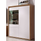 Salón moderno con módulo bajo con cajón y vitrina Ref YD1065