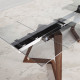 Mesa comedor Extensible con Tapa de Cristal y patas de Madera Ref Q132000