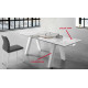 Mesa comedor Extensible con Tapa cerámica o cristal y patas de madera Ref Q137000