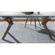Mesa comedor Extensible con Tapa cerámica o cristal y patas de madera Ref Q12000