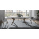 Mesa comedor Extensible con Tapa cerámica o cristal y patas de madera Ref Q12000