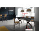 Mesa comedor Extensible con Tapa cerámica o cristal y patas de madera Ref Q12000