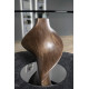 Mesa comedor redonda con Tapa cristal o cerámica y pata torneada de madera Ref Q44000