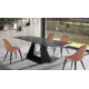 Mesa comedor Extensible con Tapa Cristal y patas metálicas Ref Q46000